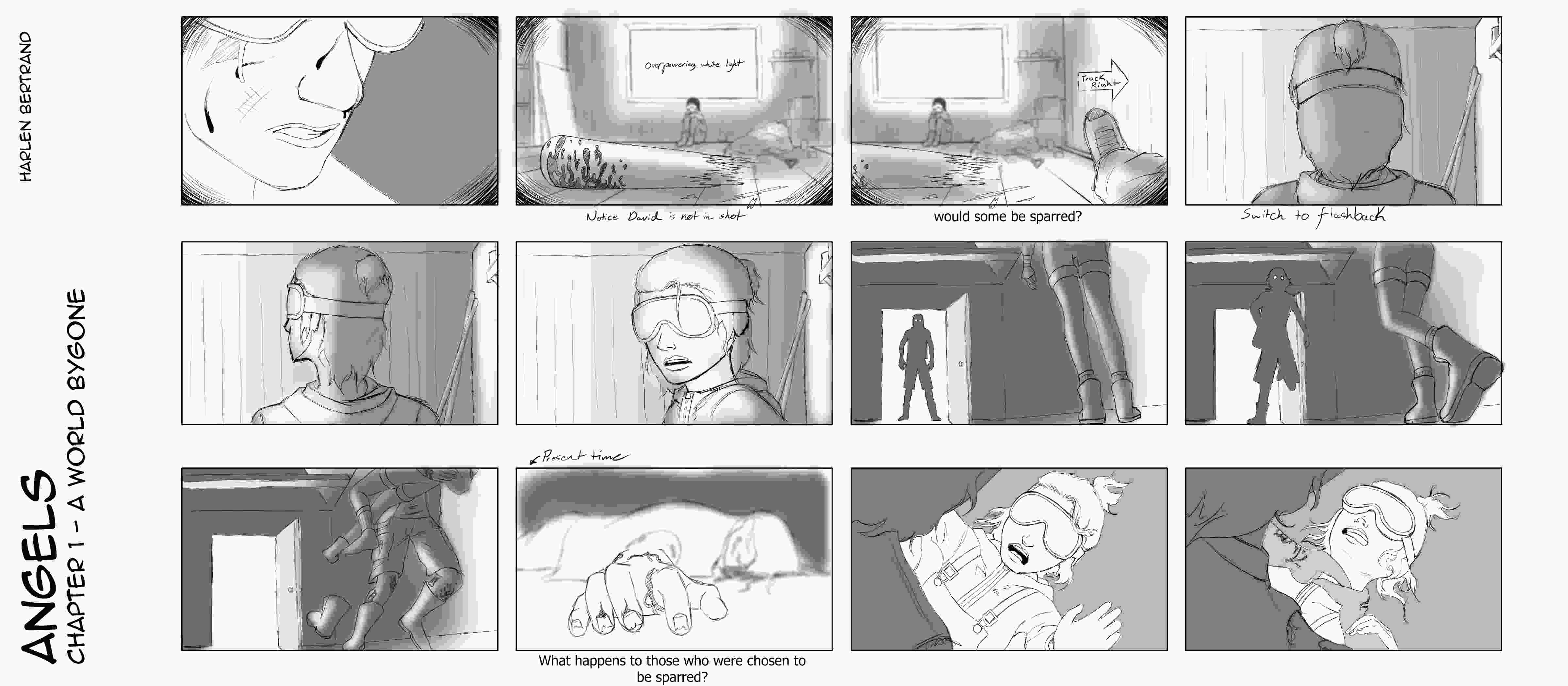 Page 2 of the Angels Storyboard