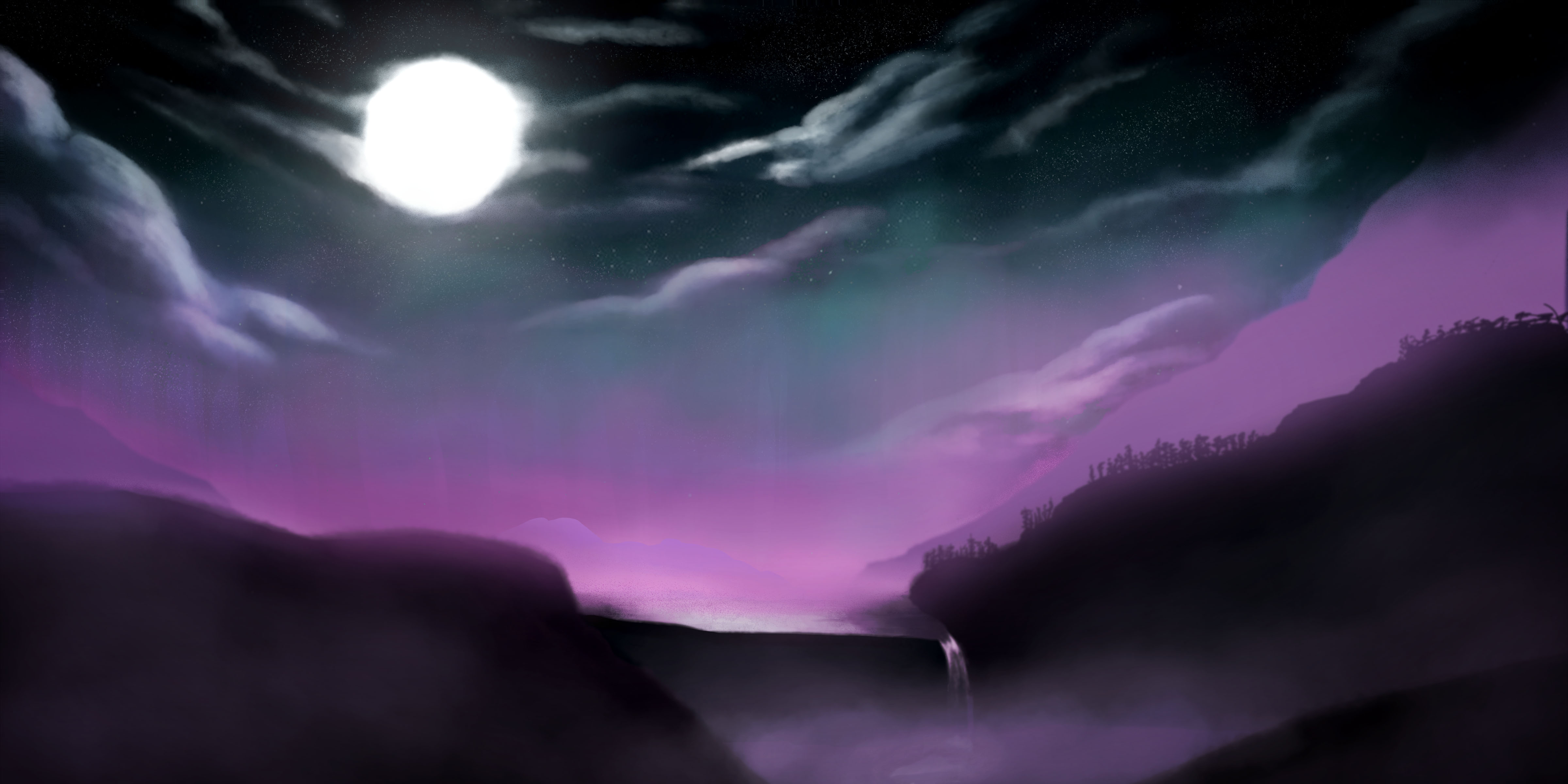 Concept painting for dreamy sequence