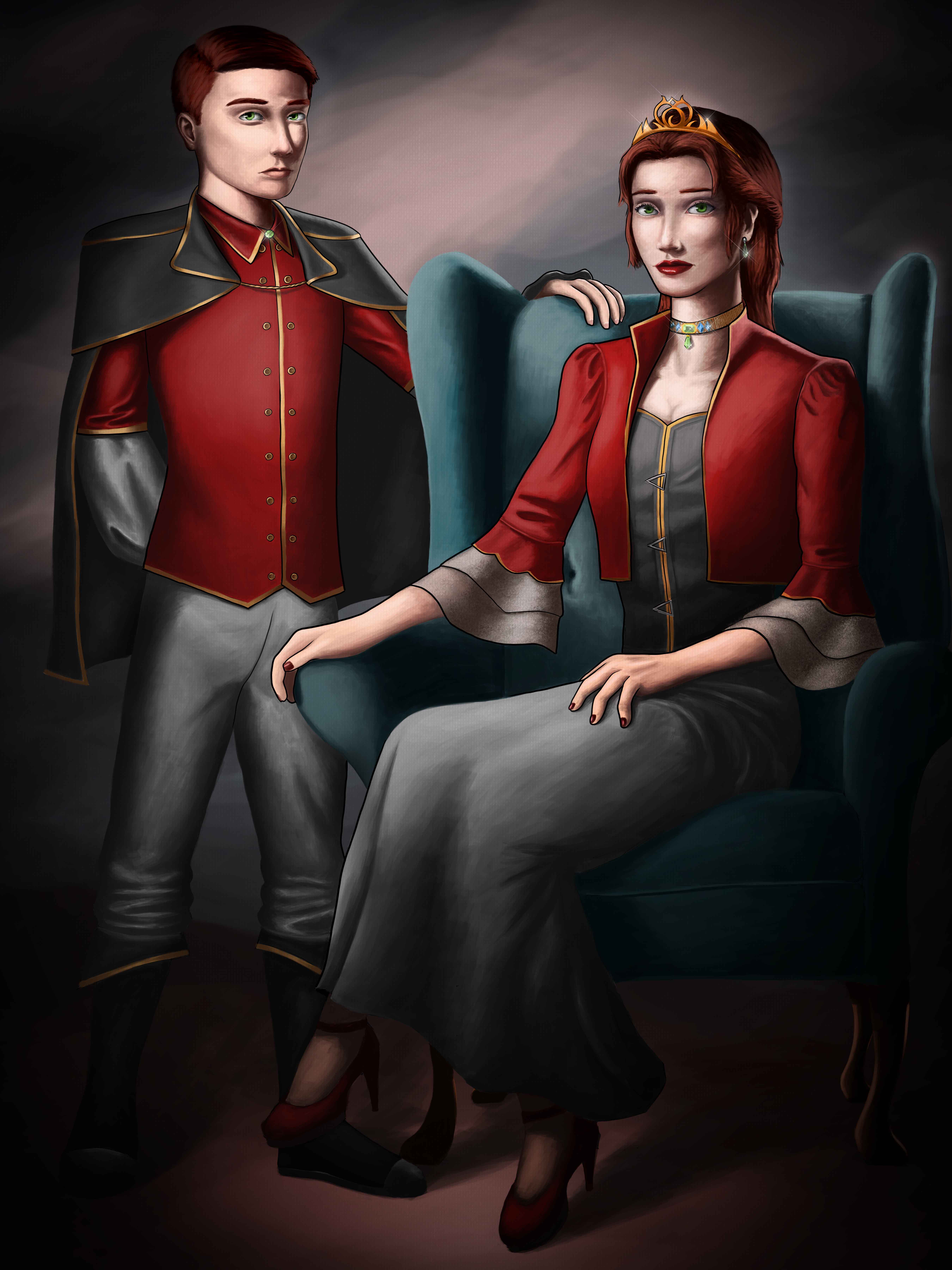 Portrait and Queen and Prince